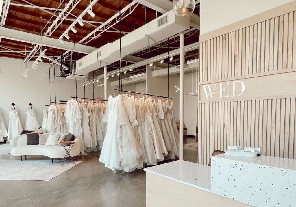 Front of WED Bridal Boutique in Fort Worth, TX.
